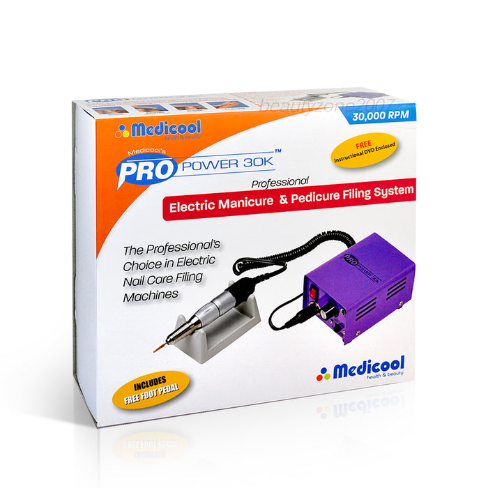 Medicool Pro Power 30K Filing Machine (Purple) | Nail Drill