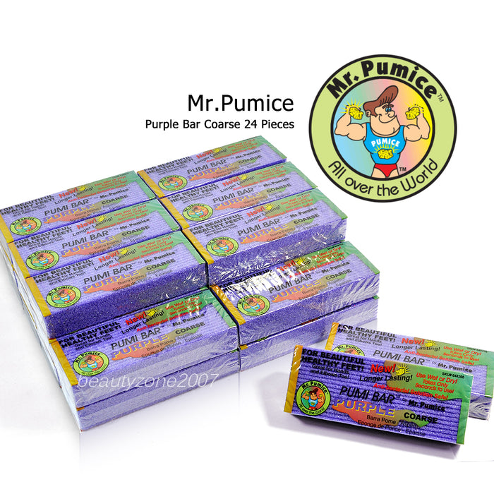 24 Pieces Mr. Pumice Purple Coarse Pumi Bar Stone