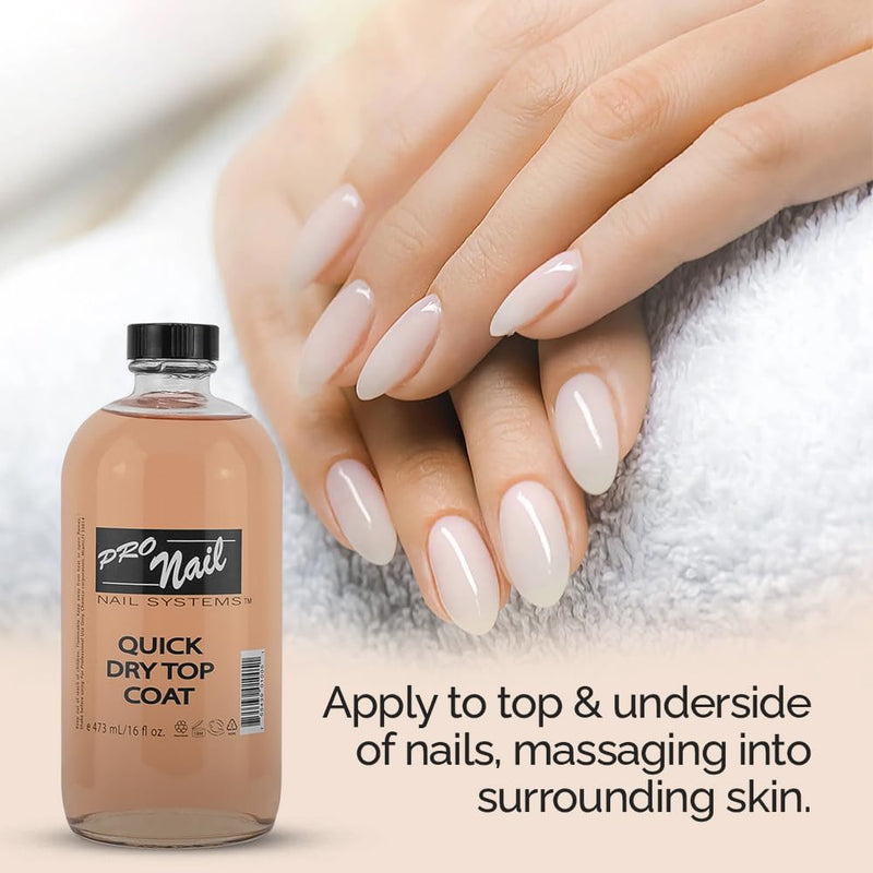 ProNail - Esmalte de uñas de secado rápido, capa superior, 473 ml (16 oz)