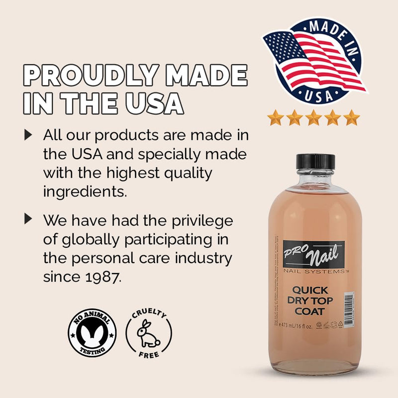 ProNail - Esmalte de uñas de secado rápido, capa superior, 473 ml (16 oz)