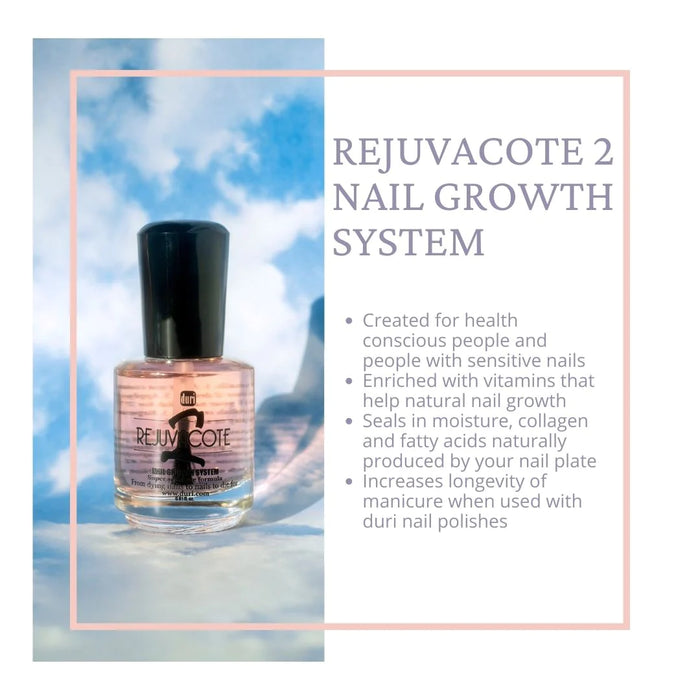 Rejuvacote 2 Nail Growth System, Super sensitive formula, Base and Top Coat