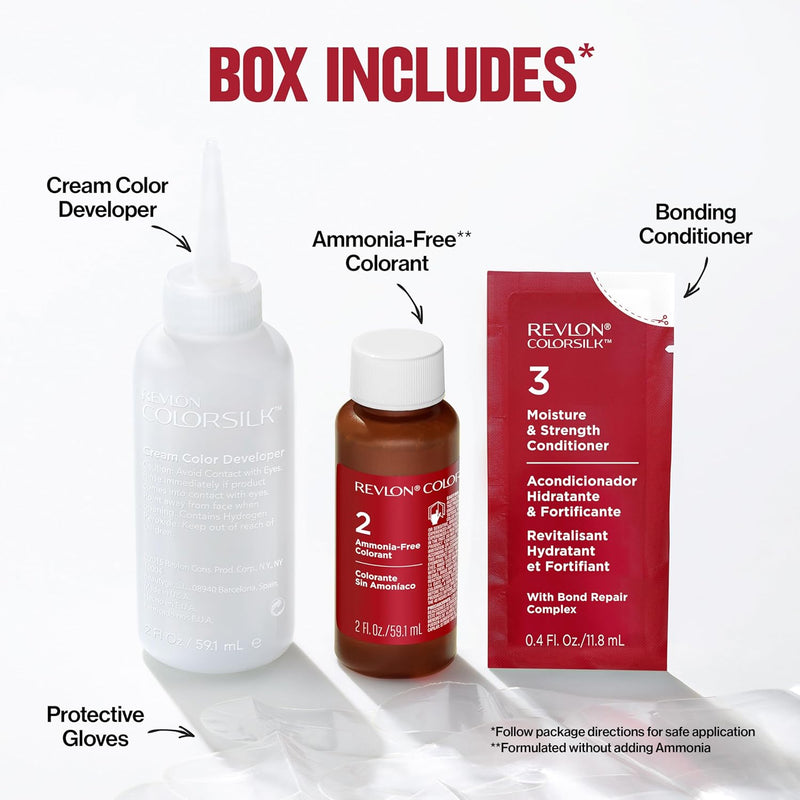 Revlon - ColorSilk Permanent Hair Color - #46 Medium Golden Chestnut Brown (3 Pack)