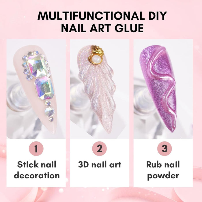DND - 3D Gel / Rhinestone Glue Adhesive - Clear 1.06 oz
