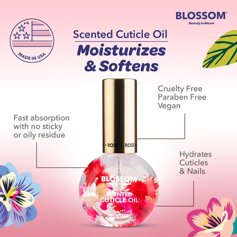 Blossom - Cuticle Oil - Rose 0.5 oz (2 Pack)