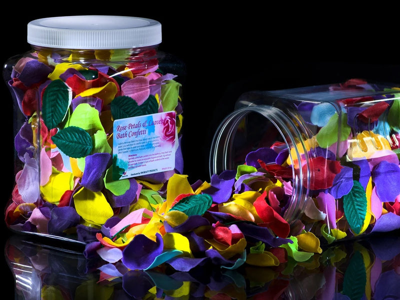 Rose Petals and Leaves Soap Bath Confetti for Manicure and Pedicure