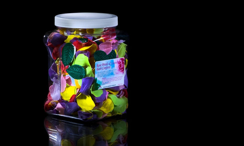 Rose Petals and Leaves Soap Bath Confetti for Manicure and Pedicure