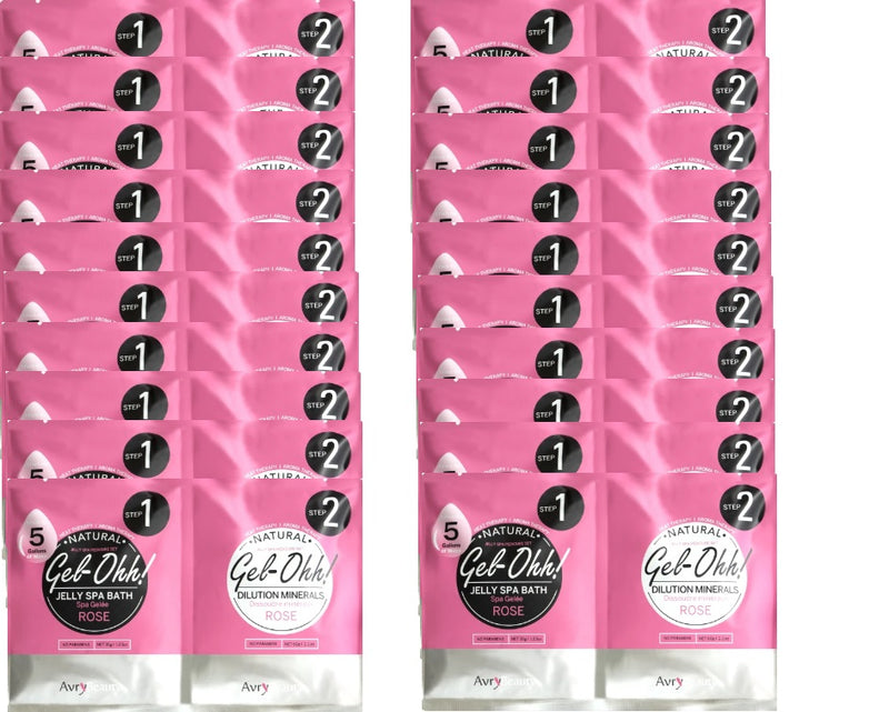 AvryBeauty - Jelly Spa Bath Pedicure Set - Rose (30 Pack)