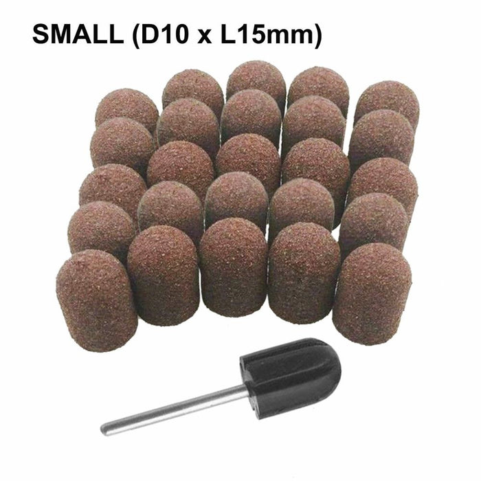 Berkeley - SB503-M - 25 Pedicure Sanding Caps with 1 Rubber Mandrel | Small