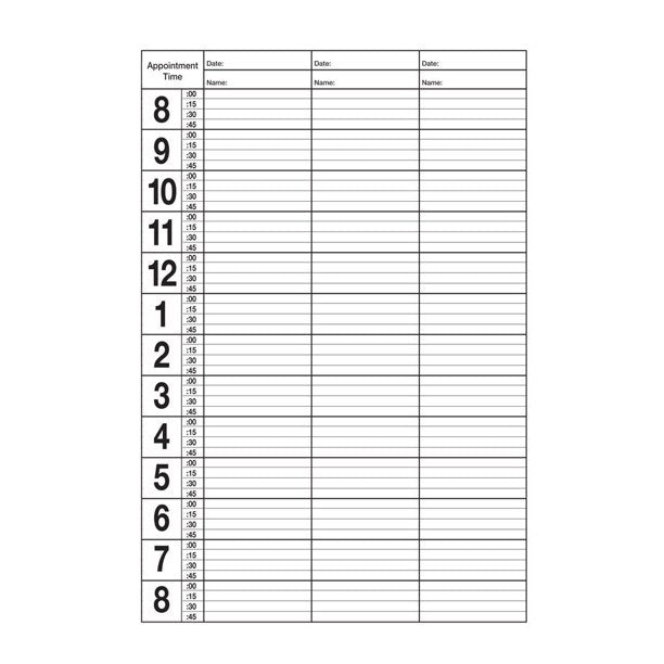 Scalpmaster - SC-9019 Barber Appointment Book - 3-Column 200 Pages