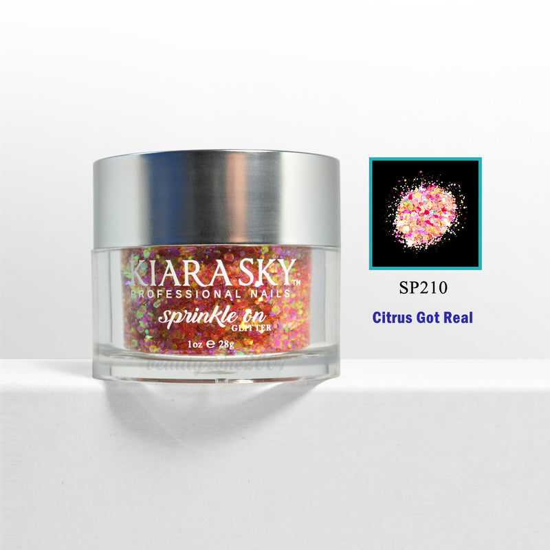 Polvos con purpurina Kiara Sky - SP210 Citus Got Real 1 oz
