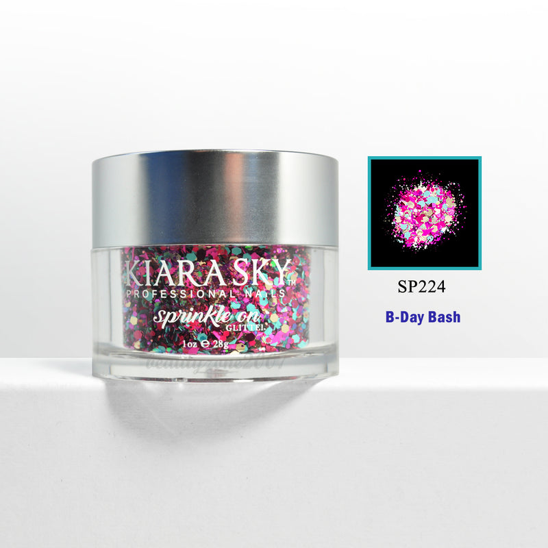 Polvos con purpurina Kiara Sky - SP224 B-Day Bash 1 oz