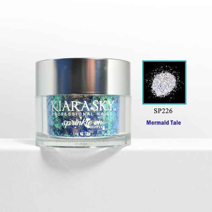 Kiara Sky Sprinkle On Glitter Nail Powder - SP226 Mermaid Tale 1oz