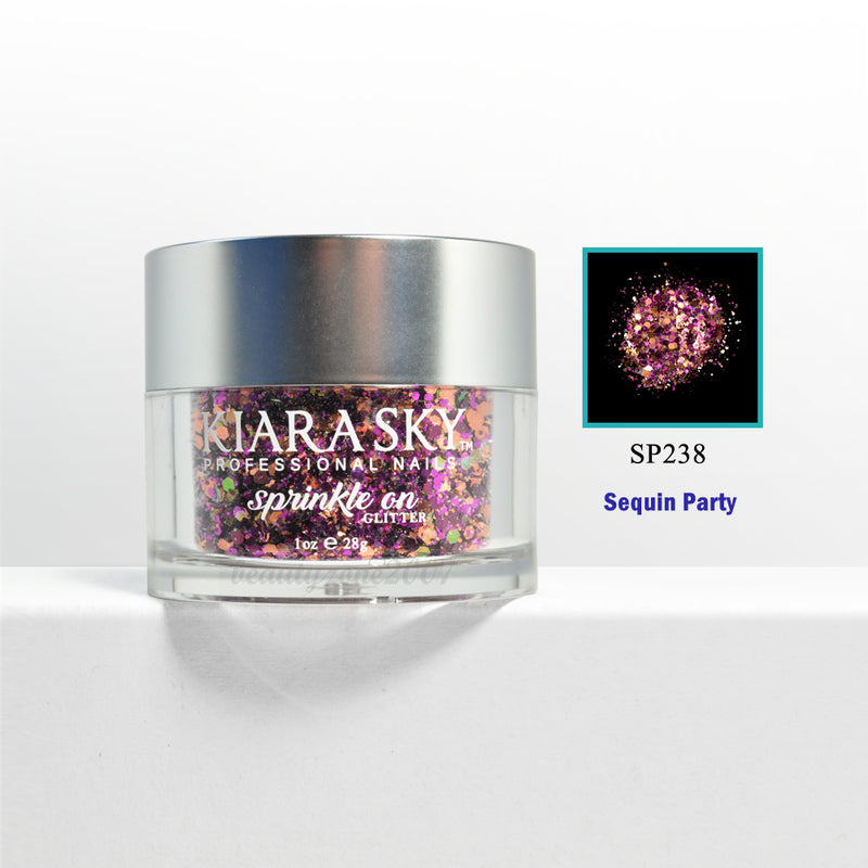 Polvos con purpurina Kiara Sky - SP238 Sequin Parey 1 oz