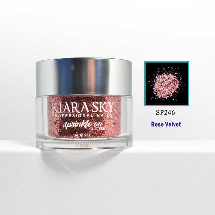 Kiara Sky Glitter Powder - SP246 Rose Velvet 1 oz