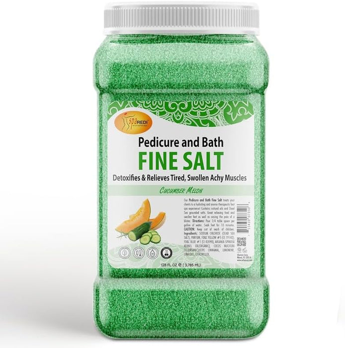 Spa Redi - Pedi Bath Fine Salt - Cucumber & Melon 128 oz