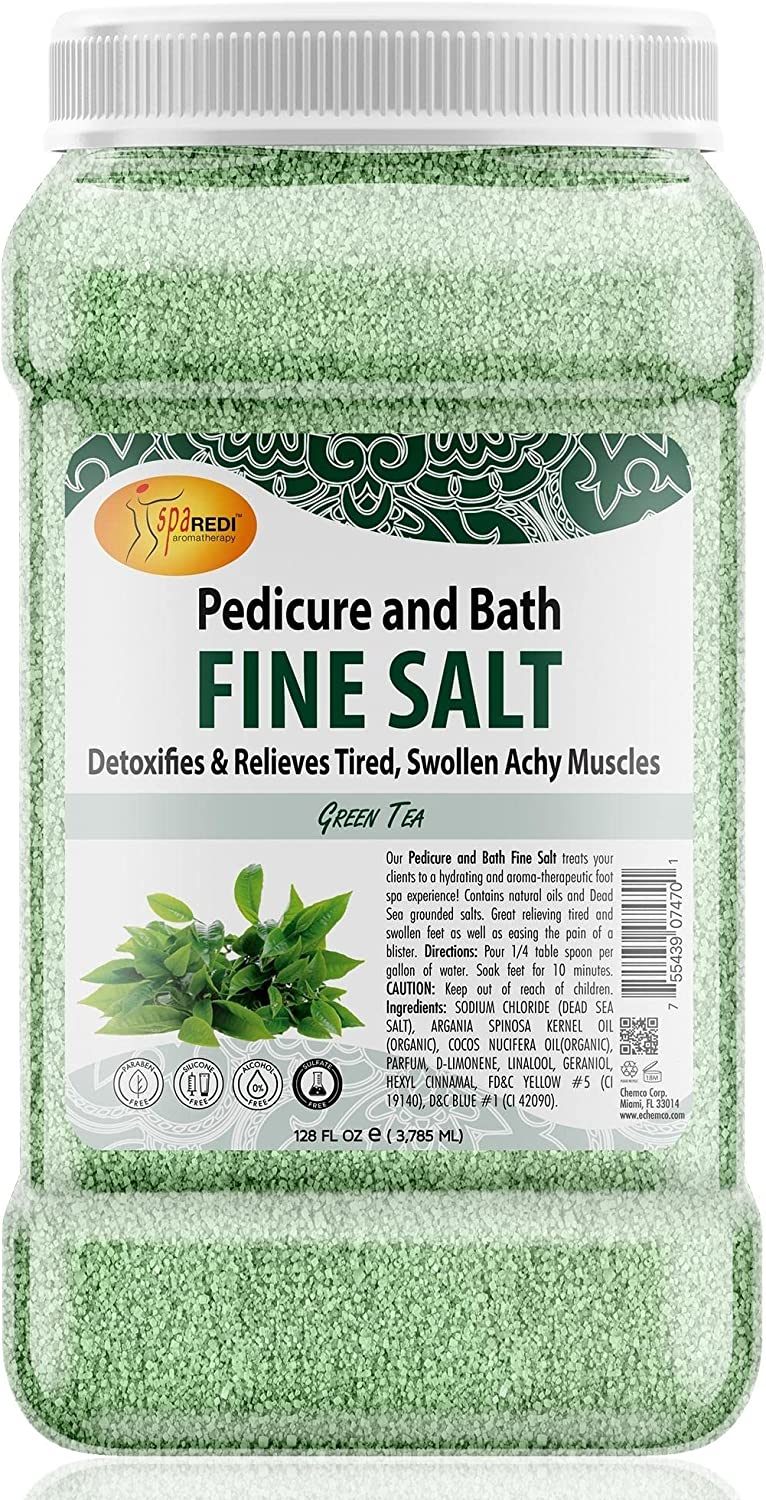 Spa Redi - Sales de baño finas para pedicura - Té verde 3.75 ml
