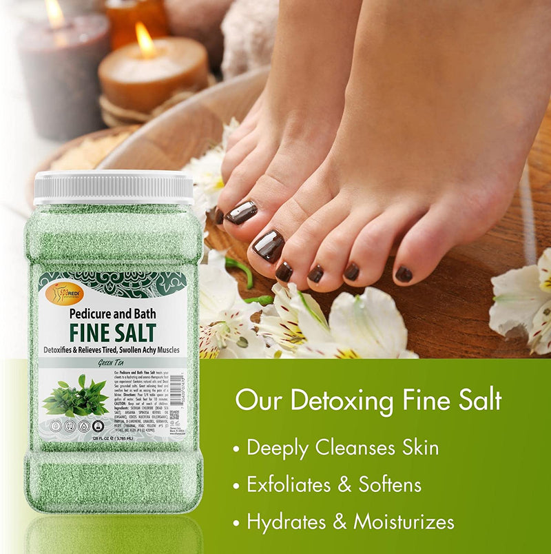 Spa Redi - Sales de baño finas para pedicura - Té verde 3.75 ml