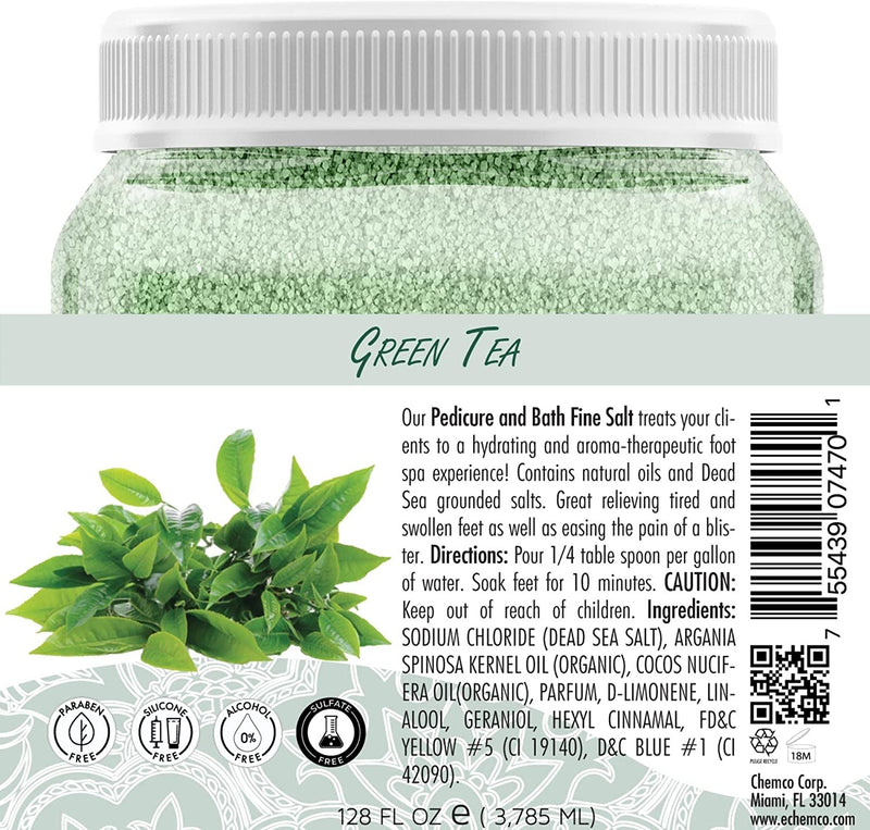 Spa Redi - Sales de baño finas para pedicura - Té verde 3.75 ml
