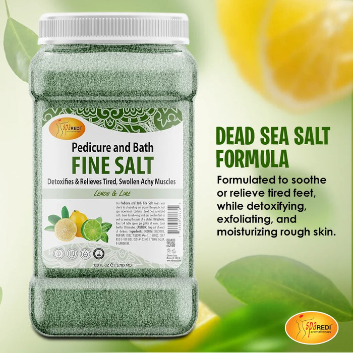 Spa Redi - Pedi Bath Fine Salt - Lemon & Lime 128 oz