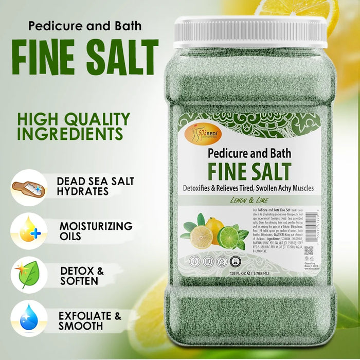 Spa Redi - Pedi Bath Fine Salt - Lemon & Lime 128 oz