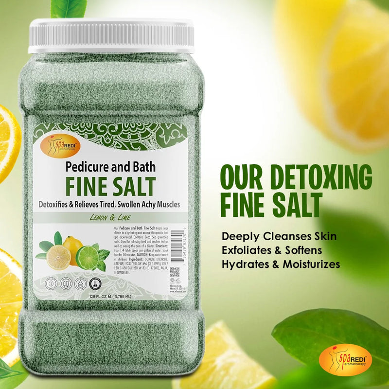 Spa Redi - Pedi Bath Fine Salt - Lemon & Lime 128 oz