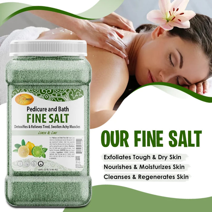 Spa Redi - Pedi Bath Fine Salt - Lemon & Lime 128 oz