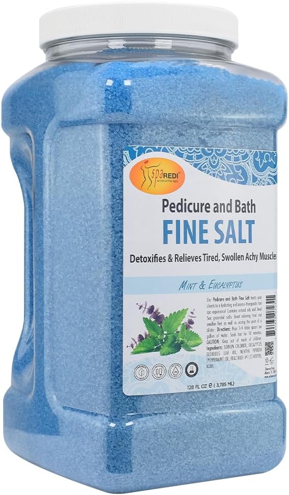 Spa Redi - Pedi Bath Fine Salt - Mint & Eucalyptus 128 oz