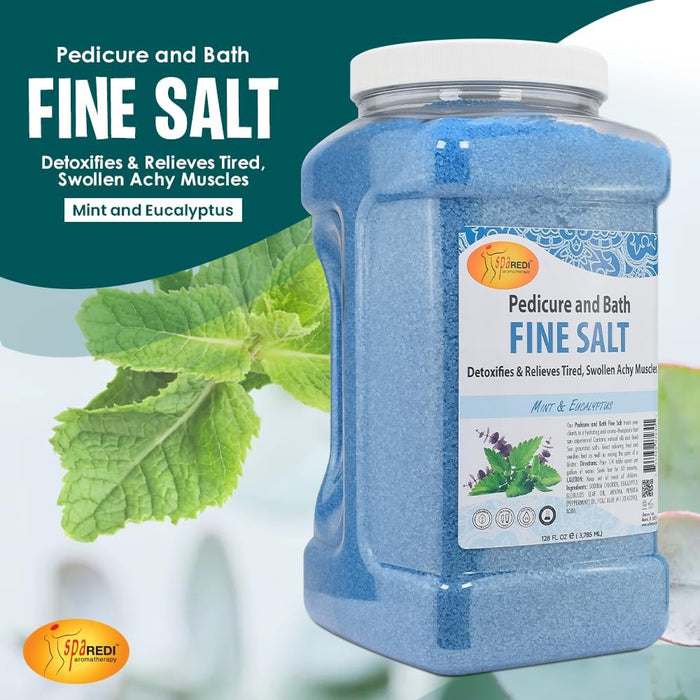 Spa Redi - Pedi Bath Fine Salt - Mint & Eucalyptus 128 oz