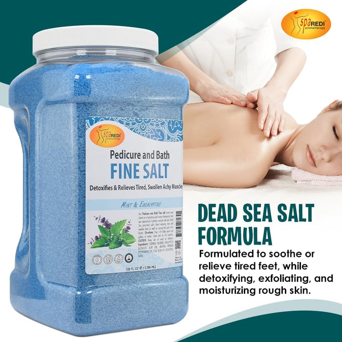 Spa Redi - Pedi Bath Fine Salt - Mint & Eucalyptus 128 oz