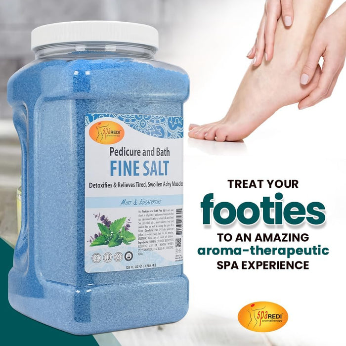 Spa Redi - Pedi Bath Fine Salt - Mint & Eucalyptus 128 oz