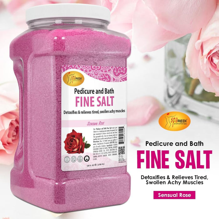 Spa Redi - Pedi Bath Fine Salt - Sensual Rose 128 oz