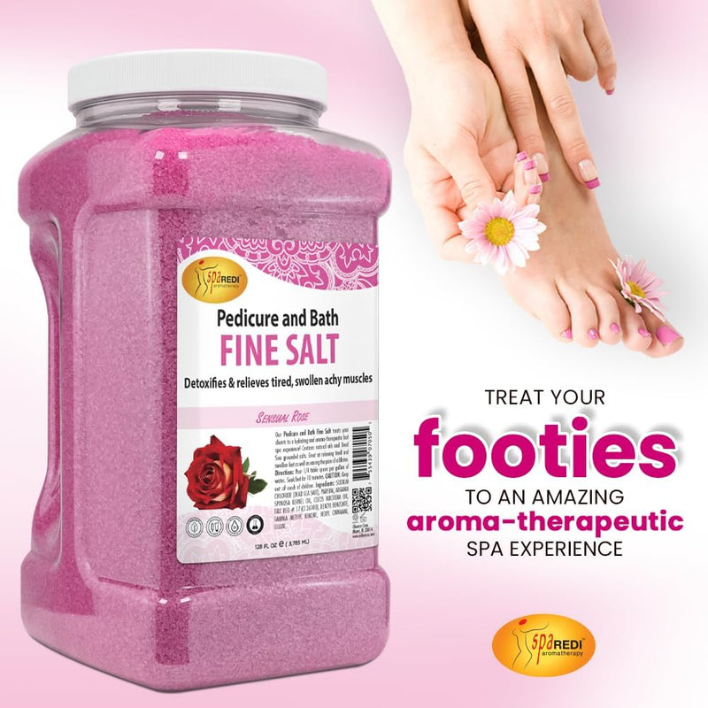 Spa Redi - Pedi Bath Fine Salt - Sensual Rose 128 oz