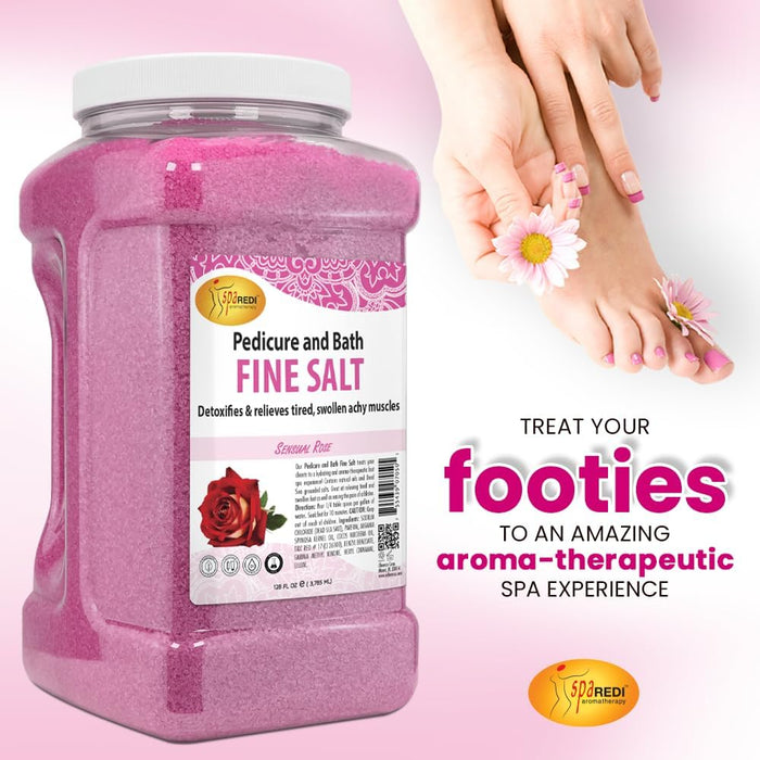 Spa Redi - Pedi Bath Fine Salt - Sensual Rose 128 oz