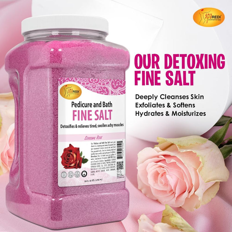 Spa Redi - Pedi Bath Fine Salt - Sensual Rose 128 oz