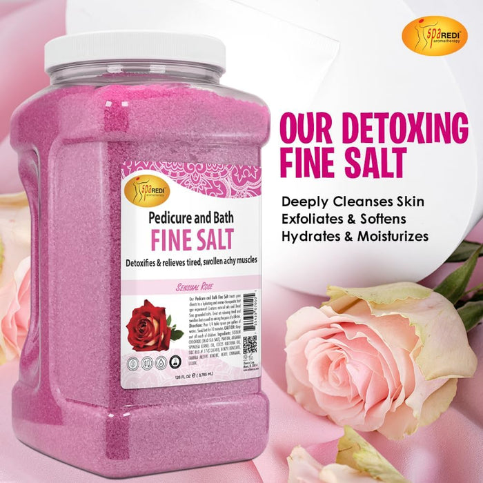 Spa Redi - Pedi Bath Fine Salt - Sensual Rose 128 oz