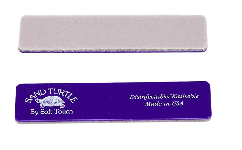 Soft Touch Nail File - Purple Sand Turtle Sponge 220 Grit (3 Pcs)