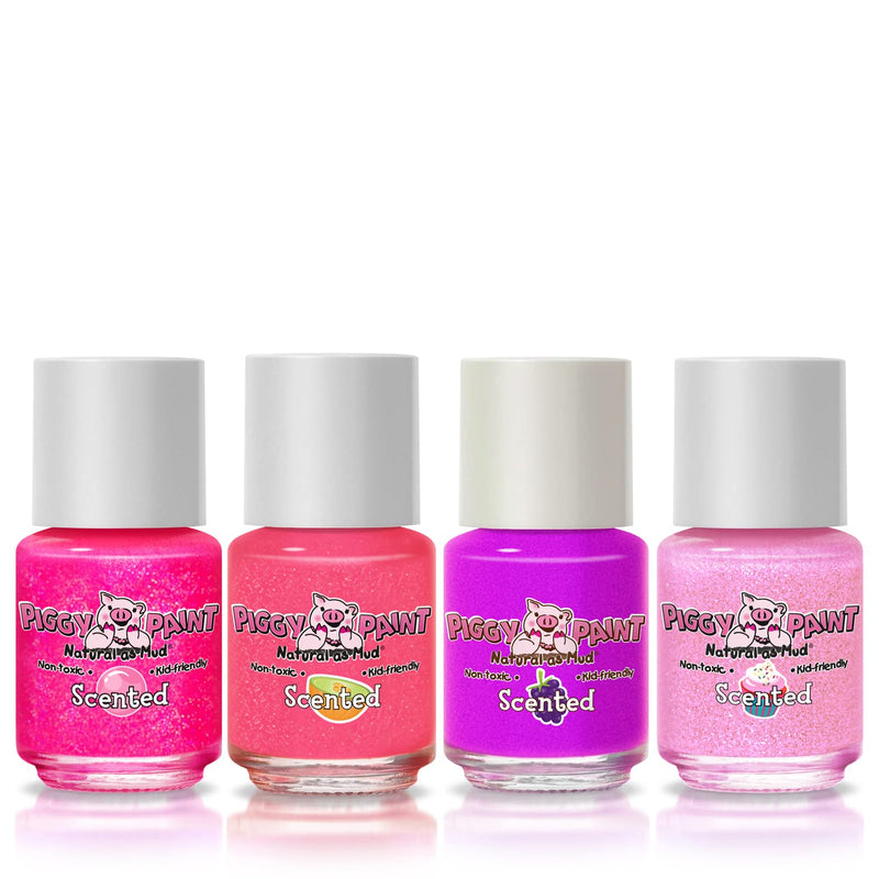 Piggy Paint | 100% Non-Toxic Girls Nail Polish (4 Polish Gift Set) - Scented