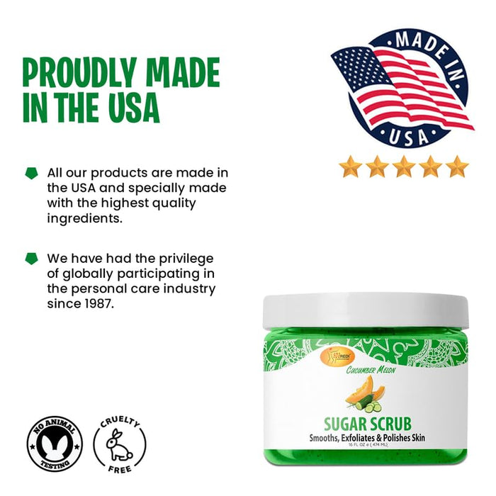 Spa Redi - Sugar Scrub - Cucumber Melon 16 oz
