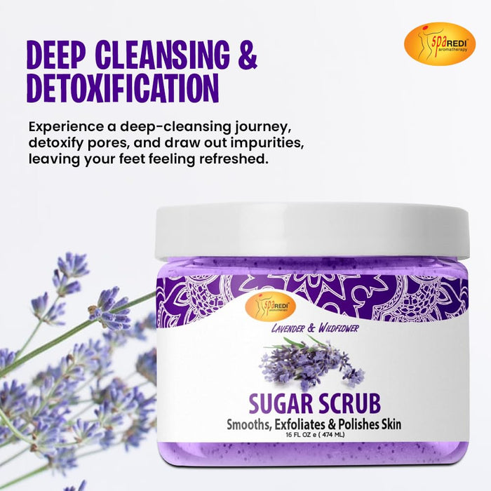 Spa Redi - Sugar Scrub - Lavender & Wildflower 16 oz