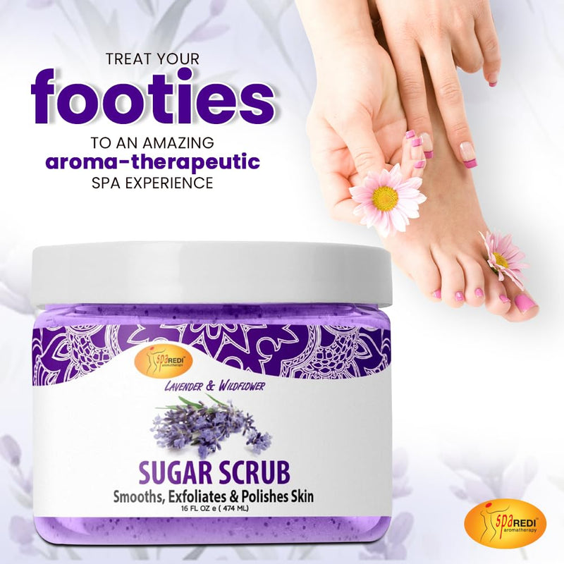 Spa Redi - Sugar Scrub - Lavender & Wildflower 16 oz