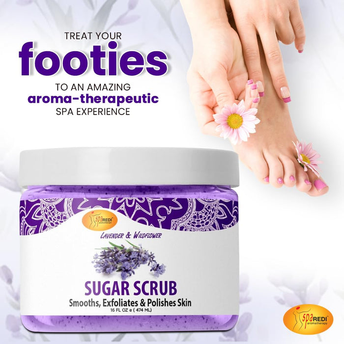 Spa Redi - Sugar Scrub - Lavender & Wildflower 16 oz