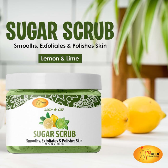Spa Redi - Sugar Scrub - Lemon & Lime 16 oz