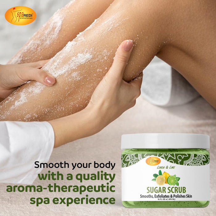 Spa Redi - Sugar Scrub - Lemon & Lime 16 oz