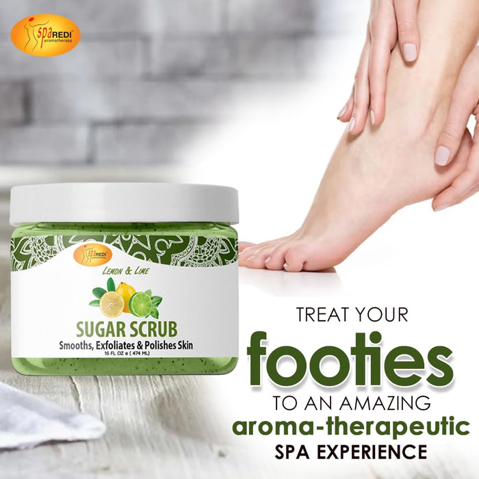 Spa Redi - Sugar Scrub - Lemon & Lime 16 oz
