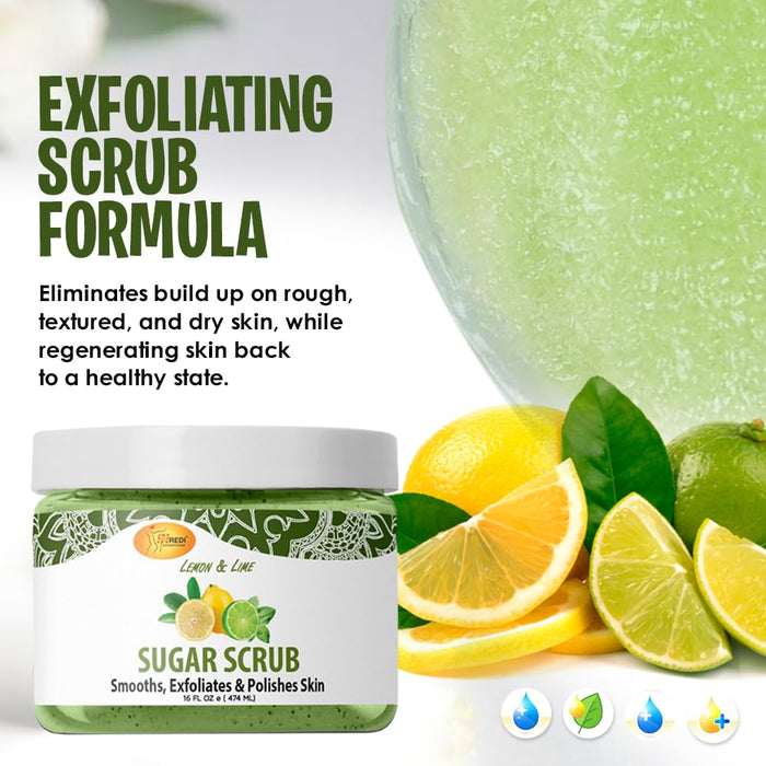 Spa Redi - Sugar Scrub - Lemon & Lime 16 oz