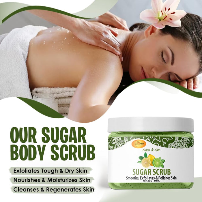 Spa Redi - Sugar Scrub - Lemon & Lime 16 oz