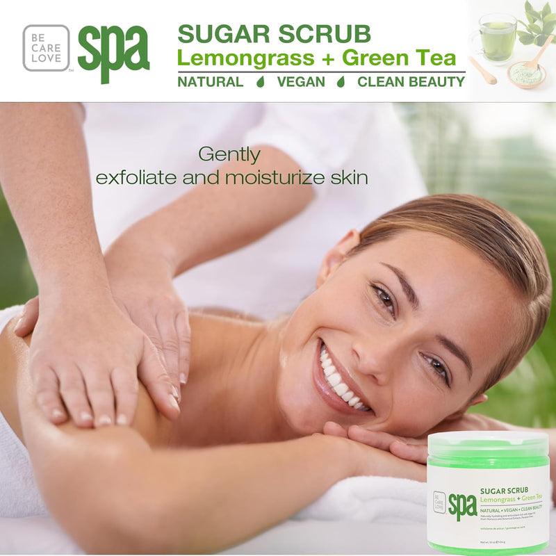 BCL SPA - Sugar Scrub - Lemongrass + Green Tea 128 oz