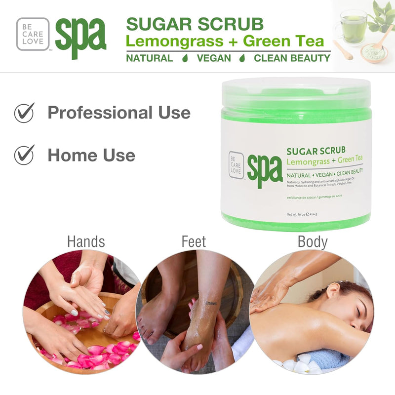 BCL SPA - Sugar Scrub - Lemongrass + Green Tea 128 oz