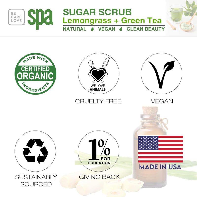 BCL SPA - Sugar Scrub - Lemongrass + Green Tea 128 oz