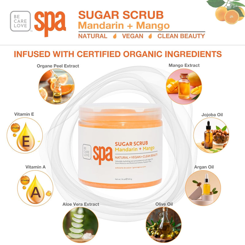 BCL SPA - Exfoliante de azúcar - Mandarina + Mango 3.8 litros